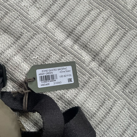 Quilted Army Green All Saints Backpack